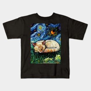 Sleepy Flame Point Siamese Night Kids T-Shirt